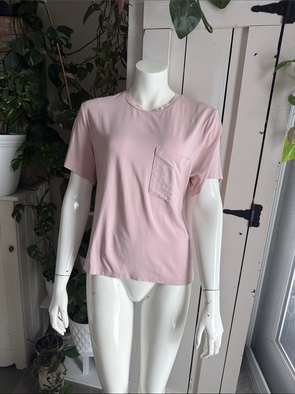 Wilfred free Aritzia Women’s Pink Crewneck Pocket Tee